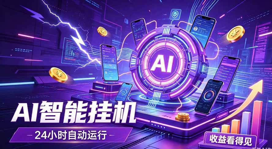 （19755期）AI智能广告挂机，躺赚新模式 设备托管运行，解放双手持续变现-极栈网络
